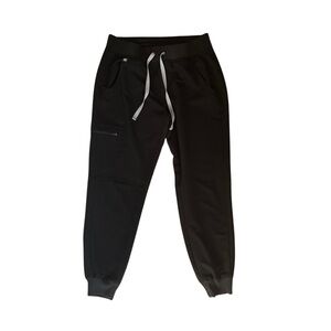 Small Petite Figs Zamora Scrub Joggers - Black